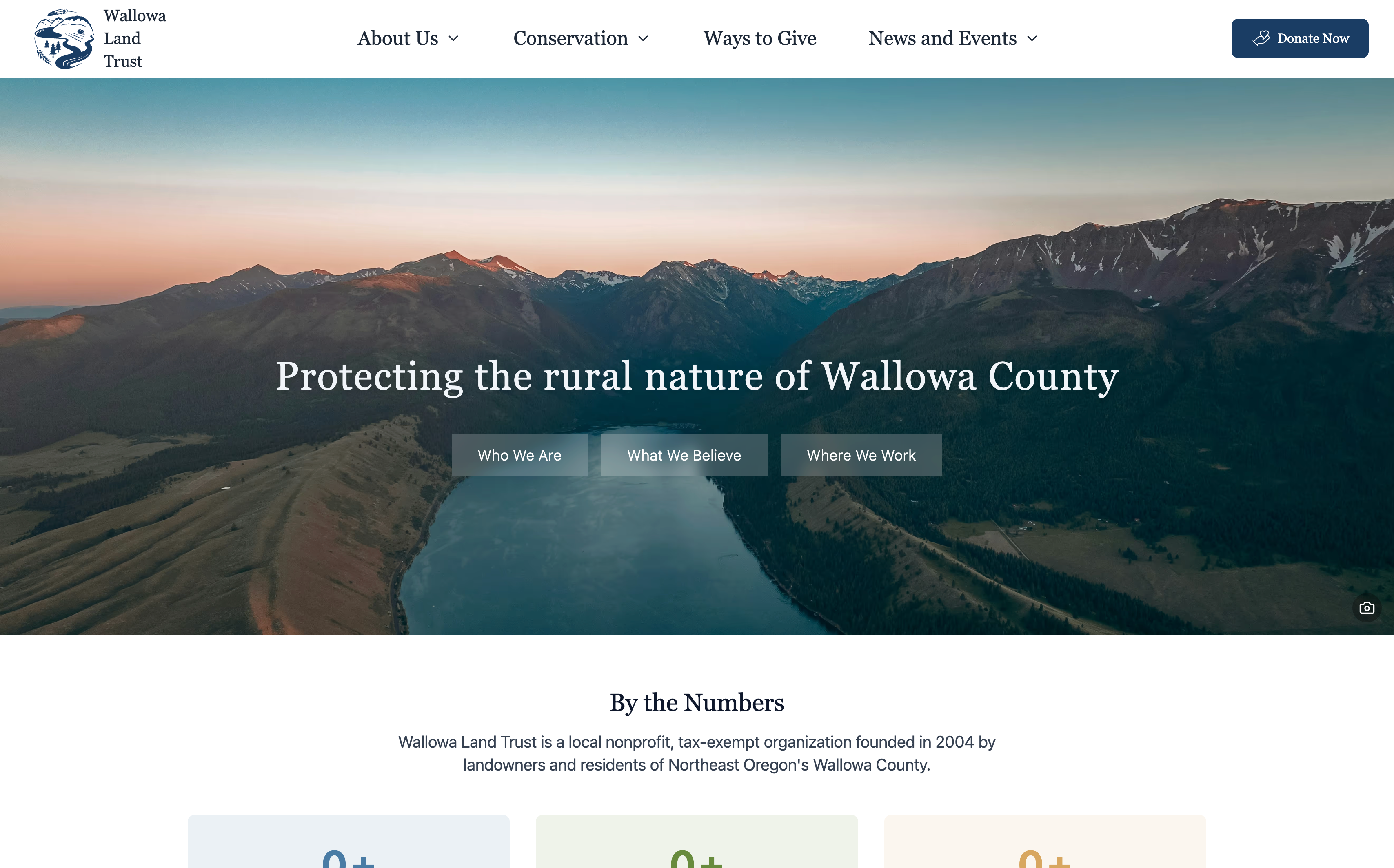 Wallowa Land Trust desktop view